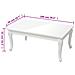 Tavolino Da Salotto Bianco Lucido 100x50x42cm Legno Multistrato - Foto miniatura 7