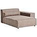 Chaise Longue Versione Sinistra Hellnar Tessuto Marrone Chiaro - Foto miniatura 3