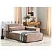 Chaise Longue Versione Sinistra Hellnar Tessuto Marrone Chiaro - Foto miniatura 1
