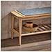 Panca Scarpiera Cassapanca Da Interno Mobile Bagno Naturale-grigio 110x37x44cm Hfsr02-n - Foto miniatura 3