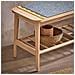 Panca Scarpiera Cassapanca Da Interno Mobile Bagno Naturale-grigio 110x37x44cm Hfsr02-n - Foto miniatura 4