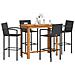 Set Bar Da Giardino 5 Pz Nero In Legno Acacia E Polyrattan - Foto miniatura 8
