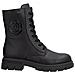 Black Casual Closed Ladies Mid Height Boots Stivaletti Pelle Scarpe Donna Nero Eu 38, Z9129-00 - Foto miniatura 3