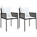 Sedie da Giardino con Cuscini 2pz Marroni 54x61x83cm Polyrattan - Foto miniatura 1