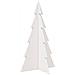Albero Di Natale Decorativo Bianco 80 Cm Legno Massello Di Pino - Foto miniatura 2