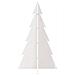 Albero Di Natale Decorativo Bianco 80 Cm Legno Massello Di Pino - Foto miniatura 3