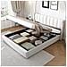 Letto Contenitore  160 X 200 Cm, Letto Idraulico, Con Illuminazione A Led, Con Vano Contenitore, Testata Regolabile, Pu, Bianco - Foto miniatura 3