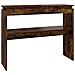 Tavolino Consolle Rovere Fumo 102x30x80 Cm In Legno Multistrato - Foto miniatura 1