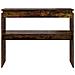 Tavolino Consolle Rovere Fumo 102x30x80 Cm In Legno Multistrato - Foto miniatura 2