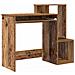 Scrivania Marrone per Computer Legno Vecchio Legno Ingegnerizzato - Foto miniatura 1