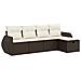 Set Divano da Giardino 5 pz con Cuscini Marrone in Polyrattan - Foto miniatura 1