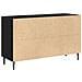 Mobile contenitore Nero Rovere 100x36x60 cm in legno ingegnerizzato - Foto miniatura 6