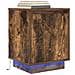 Comodini con Luci a LED 2 pz Rovere Fumo 38x34x50 cm - Foto miniatura 6