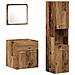 Set di Mobili da Bagno 3 Pezzi in Legno Invecchiato - Foto miniatura 1