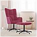 Lusso Casadino -  Poltrona Relax Con Poggiapiedi Rosso Vino In Velluto - Foto miniatura 8