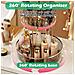 Zouboto Organizer Girevole Per Cosmetici A 2 Livelli 360° Oro 30,5 X 26 Cm - Foto miniatura 3