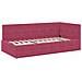 Cornice del letto ad angolo Rosso vino 90 x 190 cm Velluto - Foto miniatura 1