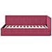 Cornice del letto ad angolo Rosso vino 90 x 190 cm Velluto - Foto miniatura 5