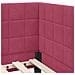 Cornice del letto ad angolo Rosso vino 90 x 190 cm Velluto - Foto miniatura 8