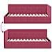 Cornice del letto ad angolo Rosso vino 90 x 190 cm Velluto - Foto miniatura 9