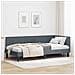 Cornice del letto ad angolo Grigio scuro 90 x 190 cm Velluto - Foto miniatura 2