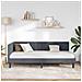 Cornice del letto ad angolo Grigio scuro 90 x 190 cm Velluto - Foto miniatura 5