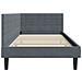 Cornice del letto ad angolo Grigio scuro 90 x 190 cm Velluto - Foto miniatura 7