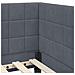 Cornice del letto ad angolo Grigio scuro 90 x 190 cm Velluto - Foto miniatura 9