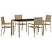 Set da Pranzo per Giardino 5 pcs Beige 150 x 90 x 75 cm - Foto miniatura 1