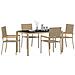 Set da Pranzo per Giardino 5 pcs Beige 150 x 90 x 75 cm - Foto miniatura 3