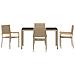 Set da Pranzo per Giardino 5 pcs Beige 150 x 90 x 75 cm - Foto miniatura 7