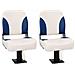 Set Sedile per Barca Pieghevole 4 pz Blu e Bianco 41x36x48 cm - Foto miniatura 1