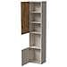 Mobile Espositore Botte - Vetrina 4 Ripiani, 39.9x29.8x180h Cm Beige - Foto miniatura 2
