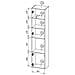 Mobile Espositore Botte - Vetrina 4 Ripiani, 39.9x29.8x180h Cm Beige - Foto miniatura 3