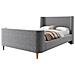 Letto Per Bambini In Velluto Grigio Con Design Spaziale E Slitta - Foto miniatura 1