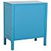 Mobile Ingresso In Legno Con 2 Cassetti E 2 Ante Blu 66x36x78h Cm - Foto miniatura 4