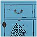 Mobile Ingresso In Legno Con 2 Cassetti E 2 Ante Blu 66x36x78h Cm - Foto miniatura 7