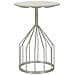 Tavolino Vkh532-argento-marmo-37,5x37,5x58 Cm - Foto miniatura 1