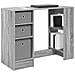 Scrivania Grigio Sonoma 100 x 40 x 75 cm Legno multistrato - Foto miniatura 3