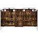 Set di Armadi da Bagno con lo scaffale 3 pcs 130 x 14,5 x 70 cm - Foto miniatura 7