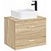 Lavabo da bagno Nero Opaco 49 x 37 x 14 cm Metallo - Foto miniatura 2