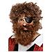 Barba Da Pirata Di Colore Rosso Taglia Unica - Foto miniatura 1