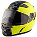 Casco Integrale Moto Scooter Touring Visiera Interna Parasole Viaggio Fluo L - Foto miniatura 3