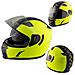 Casco Integrale Moto Scooter Touring Visiera Interna Parasole Viaggio Fluo L - Foto miniatura 1