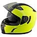 Casco Integrale Moto Scooter Touring Visiera Interna Parasole Viaggio Fluo L - Foto miniatura 4