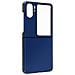 Cover Per Oppo Find N2 Flip Effetto Fibra Di Carbonio Design 2 Parti Blu - Foto miniatura 2