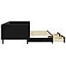 Divano Letto Estraibile Con Cassetti Nero 90x200 Cm In Velluto - Foto miniatura 3