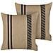 Set Di 2 Cuscini Desalix Iuta 45 X 45 Cm Beige A Strisce - Foto miniatura 9