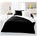 Completo Copripiumino - 220 X 240 Cm - 100% Cotone - Bicolore Bianco E Nero - Foto miniatura 1