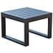 Tavolino Basso Quadrato 45x45 Cm Da Esterno Giardino Per Salotto Con Struttura In Alluminio E Piano Effetto Doghe Milos - Foto miniatura 1